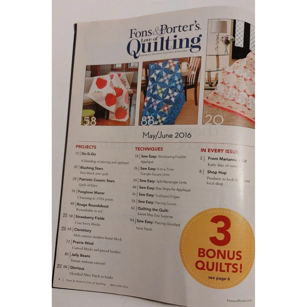 Lot 2 Quilting Magazine May/June 2016 + October 2018